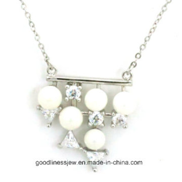 Special Design and Wholesale Silver Pearl Necklace 925 Sterling Silver Necklace N6595